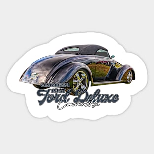Customized 1937 Ford Deluxe Convertible Sticker